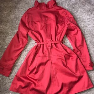 Red Elle Trench Coat